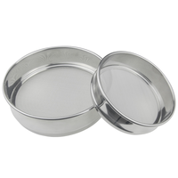 Penyaring kawat baja tahan karat, penyaring bubuk obat standar Stainless Steel 200, penyaring sampel, 304 jala, 20cm