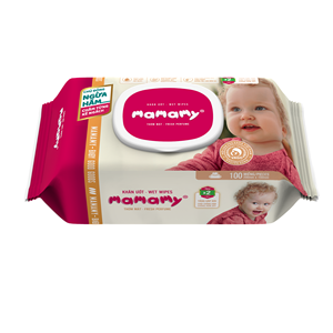 Coco Phosphatide Protection Sûre Contre les Éruptions Cutanées 200x150mm Non-Tissé Soin de la Peau du Bébé Nouvelle Génération MAMAMY TROPICAL 80 Pièces Nettoyage - Product Image 1