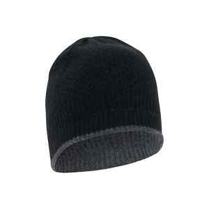 100% pure <b>cashmere</b> <b>beanie</b> winter hat rib design thick striped wholesale knitted support customize logo high quality - Product Image 5