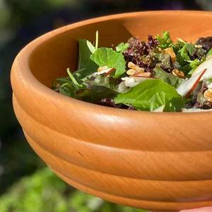 ชามเสิร์ฟไม้มะม่วงพร้อมแหวนดีไซน์ทันสมัยเหมาะสำหรับเสิร์ฟสลัดผลไม้หรือของว่างเพื่อเพิ่มสัมผัสที่เป็นธรรมชาติ - Product Image 5