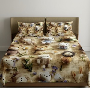 ชุดผ้าปูที่นอนลายหมีเท็ดดี้สำหรับเด็ก พร้อมปลอกหมอน - Product Image 2