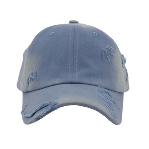 Gorras de béisbol lavadas con ácido desgastadas de poliéster/algodón unisex al por mayor gorros de papá lavados con ácido personalizados - Product Image 2
