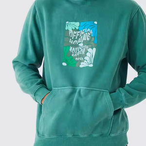 เสื้อฮู้ดผ้าฝ้าย100% ขนาดใหญ่420กรัมติดโลโก้ได้ตามต้องการพิมพ์ลายพัฟมีฮู้ดสำหรับฤดูหนาว - Product Image 6