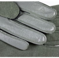 Gants tactiques longs en cuir vert sauge, ignifuges, résistants à la chaleur, respirants, légers, de qualité OEM.