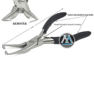 5 Inch <b>Hair</b> Extension Remover Pliers with Double Spring and Soft Foam <b>Grip</b> Handle for Smooth Bead Removal - Product Image 1