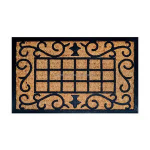 Luxurious Indoor and <b>Outdoor</b> Jute <b>Mats</b> with <b>Rubber</b> Backing Top Selling Washable Door <b>Mats</b> From India Best Price! - Product Image 1