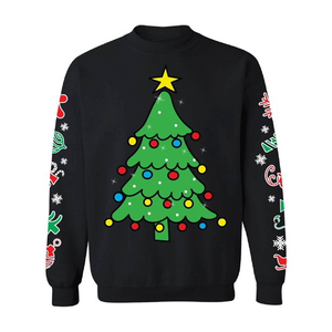 Sweat-shirts et sweats à capuche unisexes imprimés graphiques Joyeux Noël sublimés pour hommes et femmes 100% coton Saison hivernale - Product Image 1