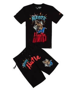 2023 Thiết Kế Mới Tùy Chỉnh Unisex Thương Hiệu Áo Thun Và Quần Short Thiết Lập Trống Quá Khổ Hai Mảnh Thiết Lập Người Đàn Ông Quần Short Và T Áo Sơ Mi - Product Image 5