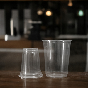 Wholesale <b>Disposable</b> Single Wall Plastic Cups with <b>Lids</b> 95mm Diameter 16/20/24 oz Capacity for Cold Beverages & Desserts - Product Image 3