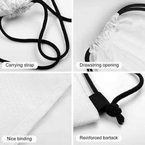 Sac de sport personnalisé en polyester avec cordon de serrage, fabriqué en usine, lavable, sac à cordon de serrage promotionnel personnalisé - Product Image 4