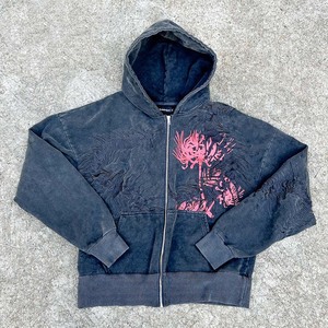 Sweat à capuche à cordon de serrage vintage personnalisé par le fabricant, imprimé délavé à l'acide, effet usé, 420 grammes, sweat à capuche français à vendre - Product Image 5