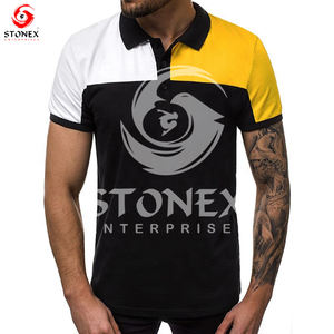 Polo informal para hombre al por mayor, ropa de verano de secado rápido de alta calidad, manga corta estampada, talla XL - Product Image 2