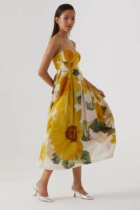 Vestido de Verano Indio de algodón hecho a mano, elegante estampado Floral, regalo de novia, moda para mujer, ropa de fiesta corta, personalizada Natural - Product Image 2