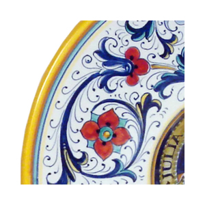 SAMBUCO CERAMICS Handmade Ceramic Charger Plates Handpainted Design Round <b>Shape</b> Made in Italy - Product Image 4