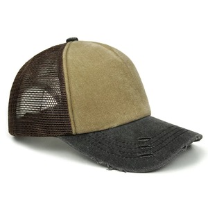 Gorra deportiva Vintage de dos tonos RTS, ala curva, lavado, 5 paneles, Retro, desgastado, desteñido, gorra de camionero de algodón asequible, gorras de béisbol - Product Image 1