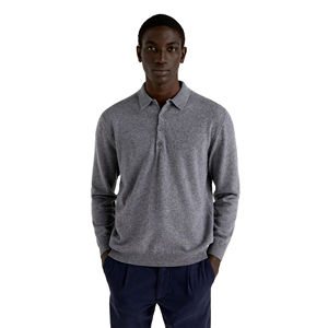 Polo de manga larga para hombre, cuello abotonado, venta al por mayor, camiseta, fabricante de Pakistán, Jersey de algodón, Polo para hombre - Product Image 1