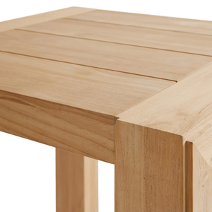 Table basse carrée en teck de style moderne écologique et durable pour un restaurant en plein air - Product Image 4