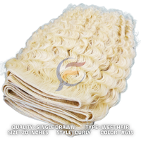 Extensions de cheveux bouclés blonds de luxe, double trame, qualité supérieure, permanentes, super double drawn, cuticules alignées, Remy, cheveux vierges indiens