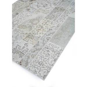 Tapis en laine noués à la main grande surface Provenance gris et noir Pae-3746 – Idéal pour salon, couloir, décorations, forme rectangulaire patchwork - Product Image 2