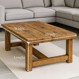 Mesa de Centro de Madera Pulida a Mano, Muebles de Sala de Estar de Primera Calidad, Textura Refinada, Atractivo Elegante para Hogares de Lujo - Product Image 2