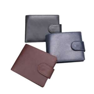 Bajo costo precios más bajos Fabricante al por mayor de lujo Top Real Leather Vintage Designer Slim Laser RFID Cartera de cuero para hombres - Product Image 6