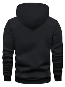 Vente en gros de sweat à capuche surdimensionné avec logo brodé et fermeture éclair pour hommes, manches longues, polaire, respirant, teint uni de grande taille pour la salle de sport - Product Image 2