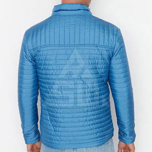 Veste matelassée à capuche avec logo sur le devant, col montant, pour homme, service OEM, élégante, en nylon, pour l'hiver - Product Image 3