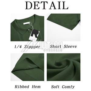 T-shirts polo en tissu tricoté respirant T-shirts polo pour hommes de conception de motif solide unique à prix raisonnable - Product Image 6