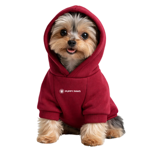 Puppy Paws Dog <b>Hoodie</b> Soft Fleece Pet Sweatshirt With Hood Cozy Warm Pullover Winter Wear For Small Medium Dogs Outdoor - Product Image 1