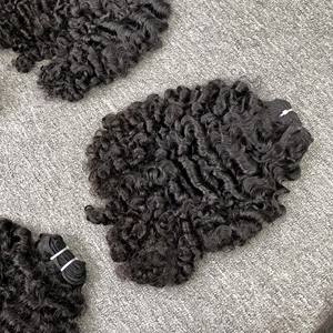 Venta al por mayor birmano rizado 100% pelo vietnamita crudo cutícula alineada máquina doble trama todos los colores adecuado superventas cabello humano - Product Image 1