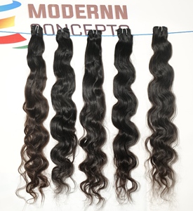 วิกผมสำหรับคนผิวเรียบเนียนสีดำไม่ผ่านกรรมวิธีผมชาวอินเดียทรงหลวมซูเปอร์เวฟสำหรับ100% - Product Image 2