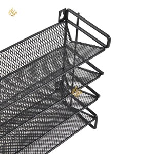 Resorts and KItchen Wall Mounted Spices <b>Storage</b> <b>Racks</b> & Shelving Exclusive Quality 4 Tiers <b>Wire</b> Iron Mesh Designing Spices <b>Racks</b> - Product Image 4