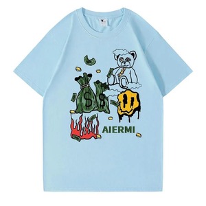 Nouveaux t-shirts respirants imprimés en 3D 100% coton T-shirt à col rond pour hommes T-shirts en gros de qualité supérieure - Product Image 3