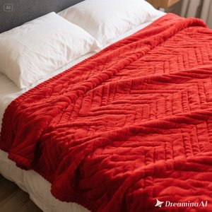 ผ้าห่มขนแกะนุ่มหรูหราออกแบบลายนูนอบอุ่นปรับขนาดได้ - Product Image 5