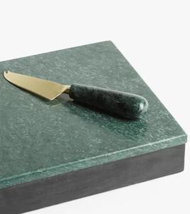Handcrafted Custom Design 3pcs Stainless Steel Gold Cheese Spreader <b>Set</b> with Green <b>Marble</b> Handles Used for Party Wedding <b>Dinner</b> - Product Image 6