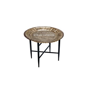 Muebles para el Hogar, Mesa Marroquí, la Mejor Calidad, Tamaño Grande, Muebles de Metal y Madera para Sala de Estar, Mesa Marroquí de Tambor de la India - Product Image 5