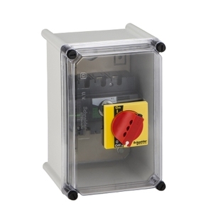 สำหรับ SCHNEIDER ELECTRIC 28968 กล่องหุ้มอุปกรณ์อิเล็กทรอนิกส์และเครื่องมือที่ทนทานต่อสภาพอากาศ พร้อมหูจับสีแดง ทำจากวัสดุพลาสติก - Product Image 1