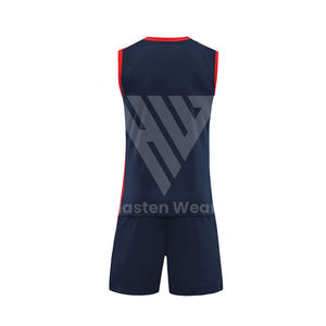 เครื่องแบบวอลเลย์บอลสำหรับผู้ชายเครื่องแบบวอลเลย์บอลแขนสั้นพิมพ์ลายไซส์พิเศษ - Product Image 4