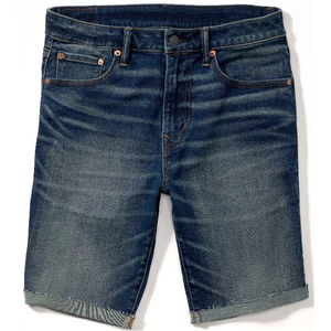 Shorts en denim d'été décontractés en coton pour hommes Style rétro Hip Hop Streetwear Shorts en denim patchwork d'étoiles Shorts en coton amples pour hommes - Product Image 1