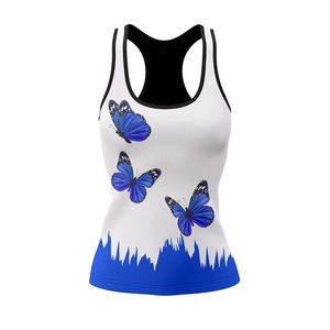 Nueva camiseta sin mangas con estampado de mariposa en 3D para mujer y talla XXL, camisetas sin mangas de verano sin mangas, conjunto combinado de mallas - Product Image 2