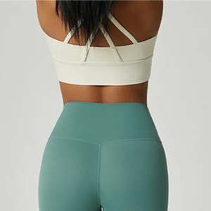<b>Women</b> 2 Piece Workout U Neck Color Block Sports Bra High Waist Tummy Control Active Leggings Yoga Outfits - Product Image 6