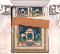 Parure de draps plats 3 pièces en polyester 100 % imprimé en 3D, 300 fils/cm², 60 fils/tissu, personnalisable, marque OEM, vente en gros, directement de l'usine