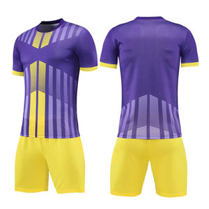Conjunto de camiseta de fútbol para adultos, uniforme de fútbol para hombres y mujeres, kit para niños, traje de entrenamiento de fútbol, camiseta de fútbol, pantalones cortos, uniformes a rayas - Product Image 4