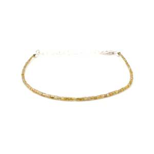 Colección de Pulseras y Brazaletes Elegantes con Cuentas de Diamantes Amarillos Facetados de 1.5-2 mm - Product Image 2
