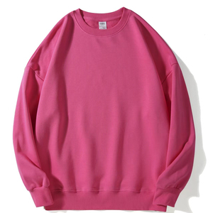 เสื้อสเวตเตอร์ปักโอเวอร์ไซส์ที่ใส่ได้ทั้งชายและหญิงผ้าคอตตอน100% คอกลมสีพื้นสำหรับฤดูหนาว - Product Image 5