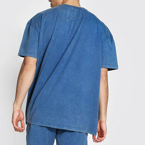 Acid Wash Pocket T Shirt T-shirt en coton surdimensionné Style vintage personnalisé - Product Image 3