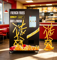 Distributeur automatique de frites surgelées et de bento pour le déjeuner avec paiement par pièces et billets