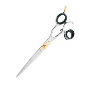 Ciseaux de toilettage pour animaux de compagnie avec lame tranchante Finition satinée Métal Acier Pet Ciseaux de toilettage droits pour chiens avec anneau réglable - Product Image 3