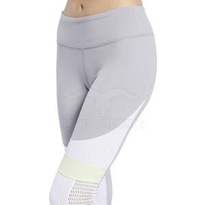 2024 mallas de entrenamiento transpirables de patrón sólido de cintura media de alta elasticidad para chicas deportivas Spandex/poliéster - Product Image 3