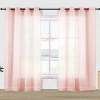 Rideaux en tissu de fleurs pures et fraîches en gros pour chambre à coucher, salon, fenêtres, avec œillets, style tendance, vente chaude, USA